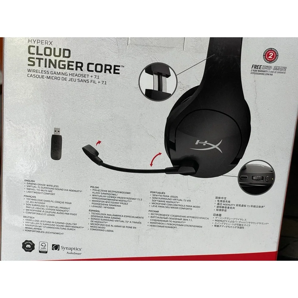 HyperX Cloud Stinger Core Wireless Headphones with Mic , Black New , Sealed